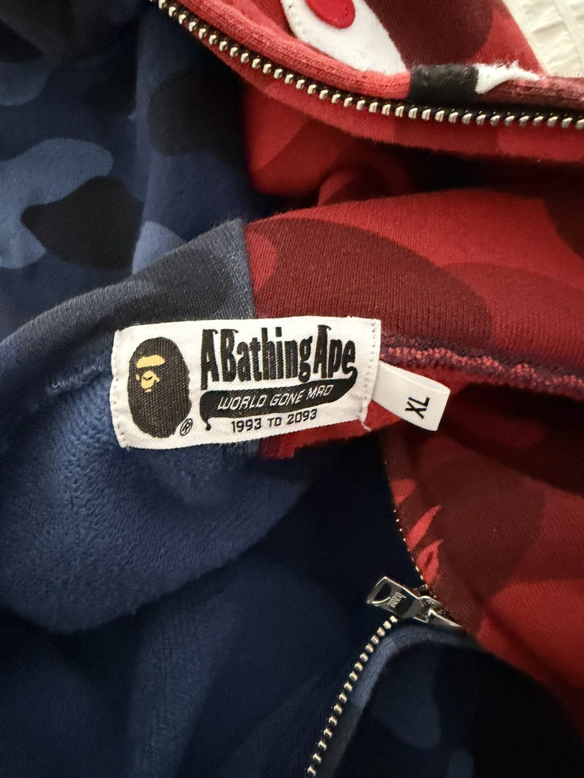 Bape Red and blue bape zip up Size US XL / EU 56 / 4 - 5 Thumbnail