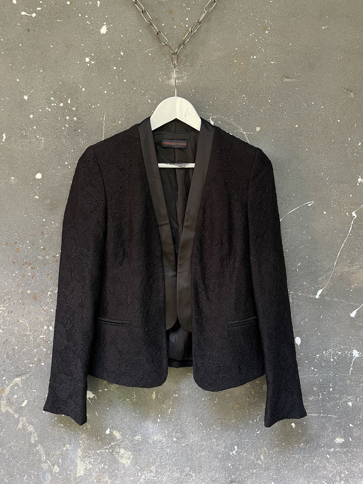 Trussardi Trussardi Blazer Jacket Black Polyester Blend Size M / US 6-8 / IT 42-44 - 1 Thumbnail