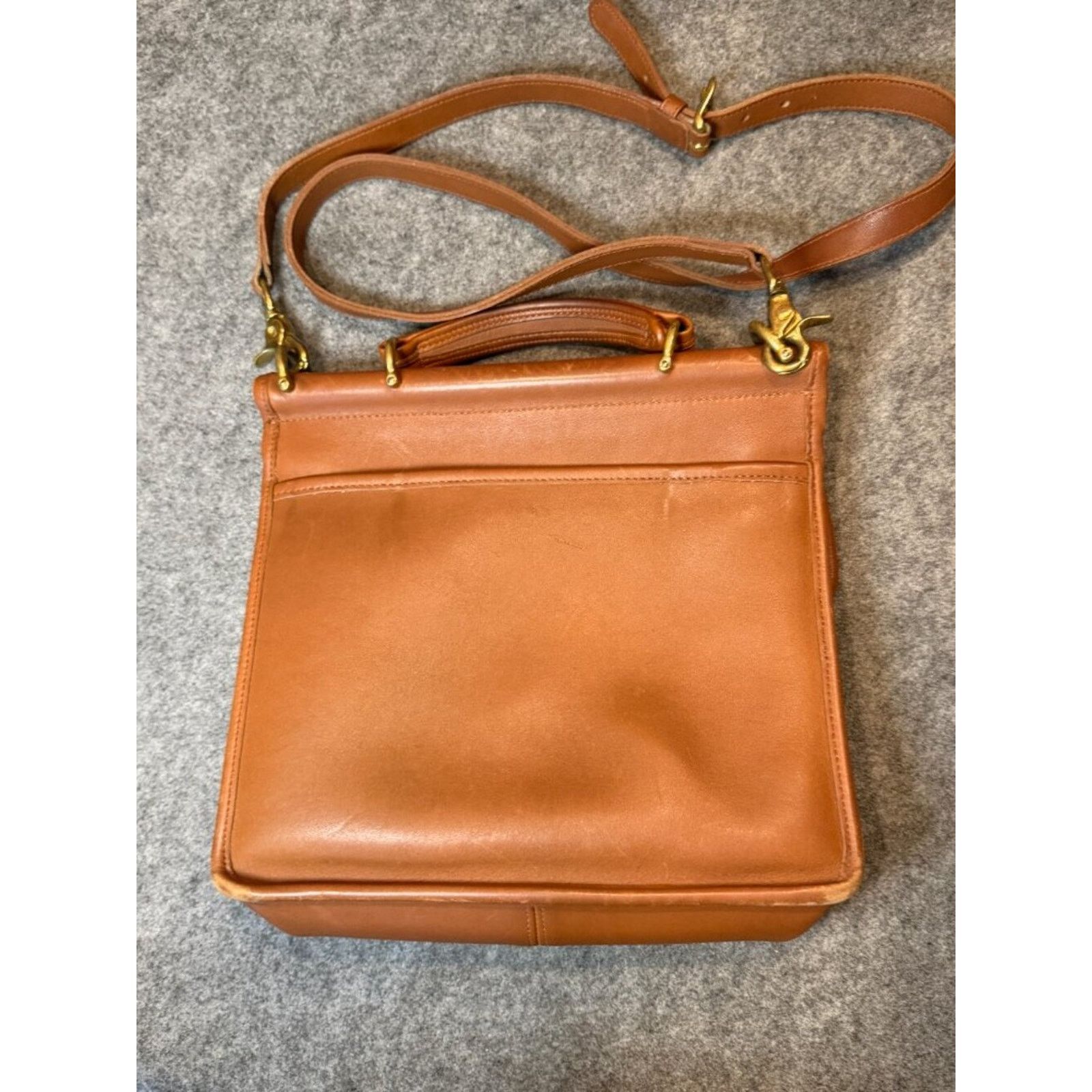 Coach Vintage Coach British Tan Leather Crossbody Messenger Bag Size ONE SIZE - 13 Thumbnail