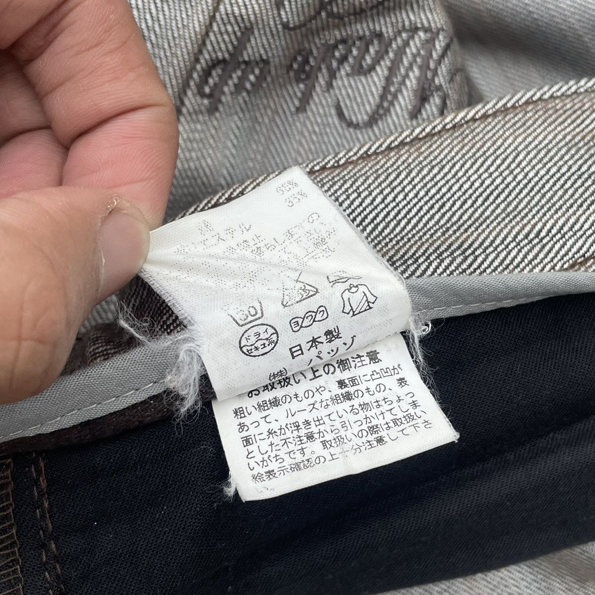 If Six Was Nine × Japanese Brand × Le Grande Bleu (L.G.B.) CUSTOM CULTURE EMBROIDERED PUNK WORDING FLARE DENIM PANTS Size US 31 - 17 Thumbnail