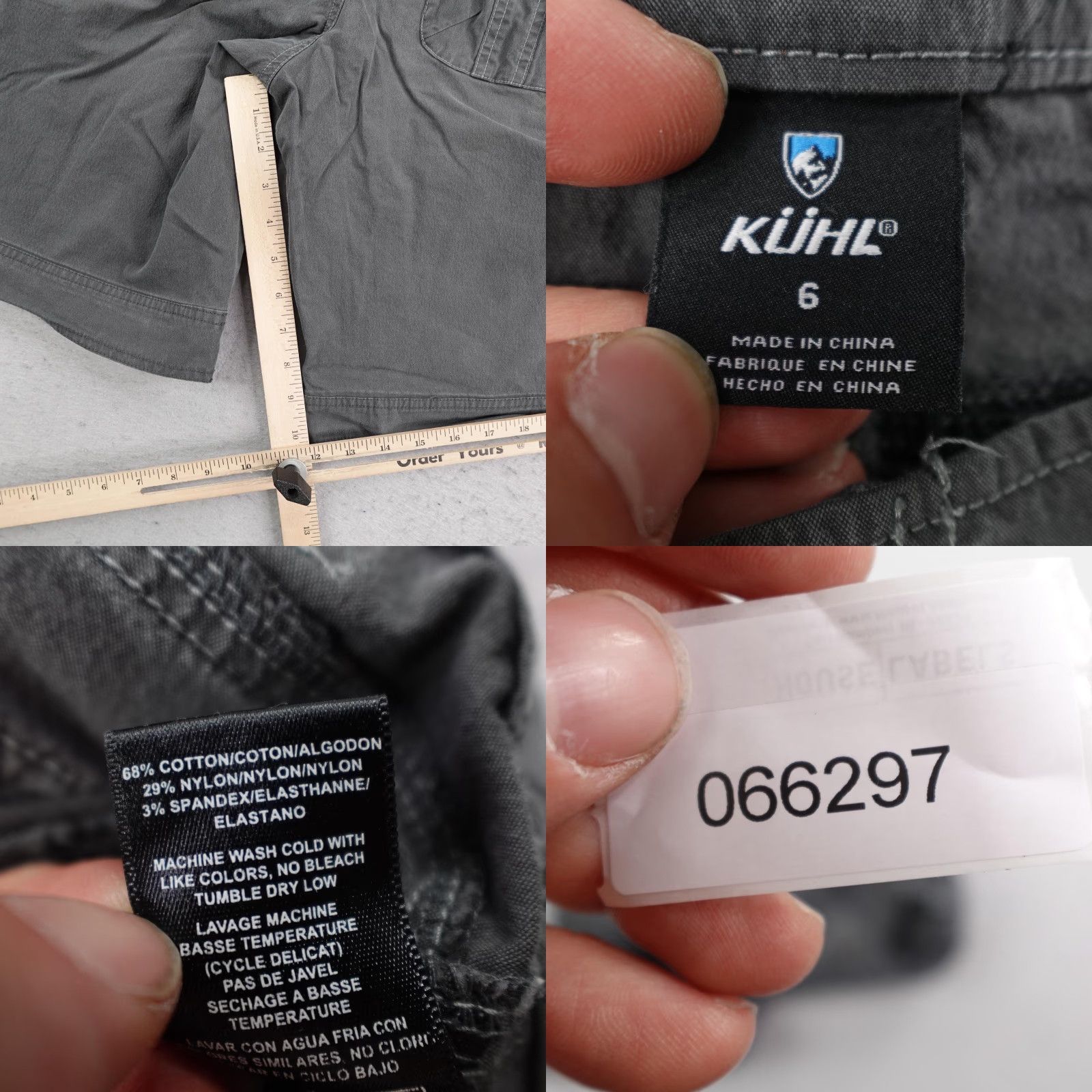 Vintage KUHL Cargo Shorts Women 6 Gray Outdoor Hiking Stretch Pockets Flat Front 9in Inseam Womens Size 28" / US 6 / IT 42 - 8 Thumbnail