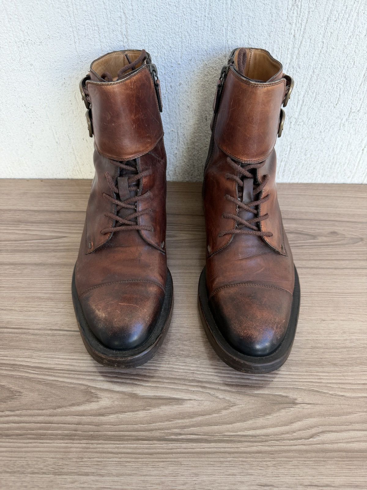 Gucci officer double buckle military boots Size US 8 / EU 41 - 5 Thumbnail