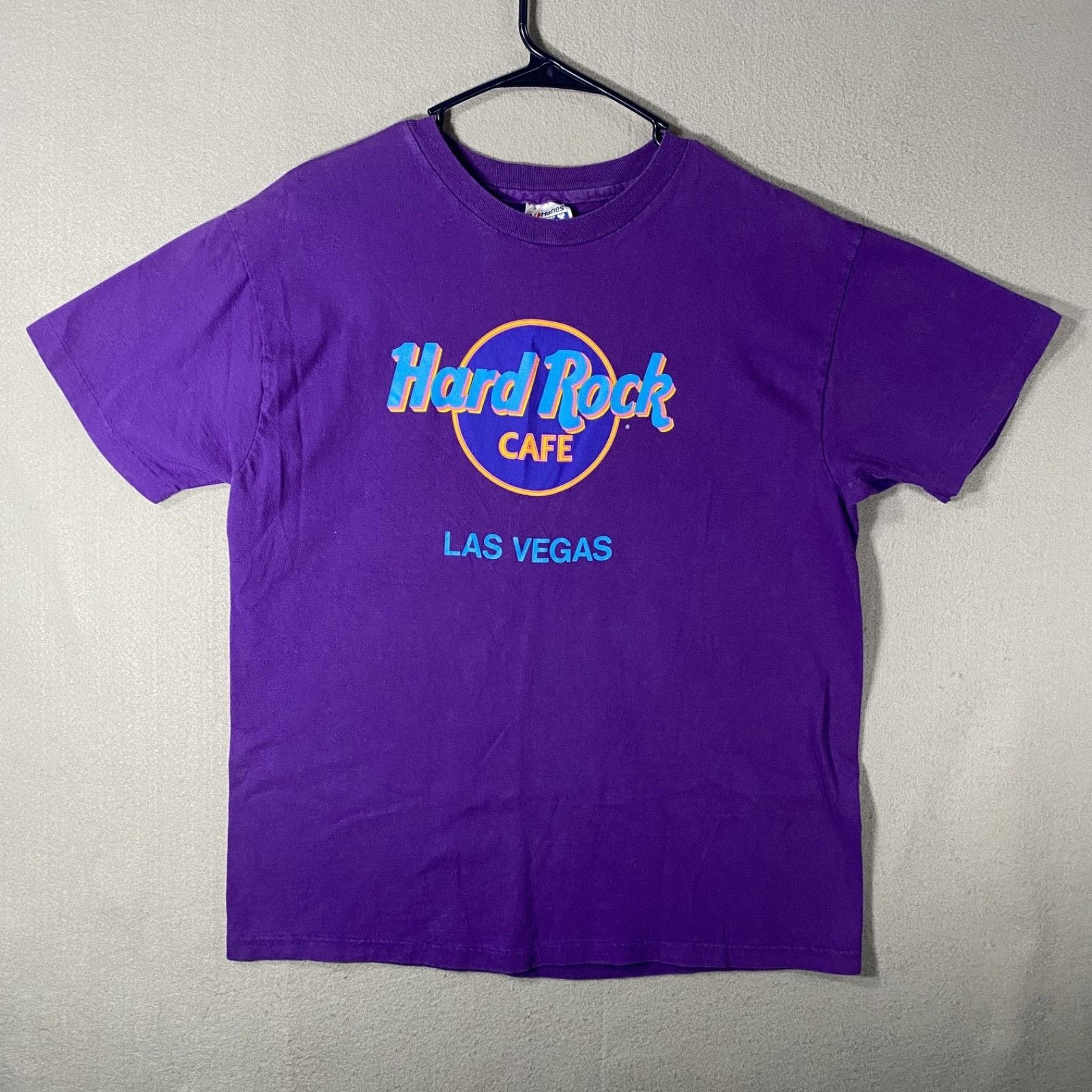 Hard Rock Cafe Hard Rock Cafe Las Vegas Purple T Shirt Large USA Vtg Size US L / EU 52-54 / 3 - 1 Thumbnail
