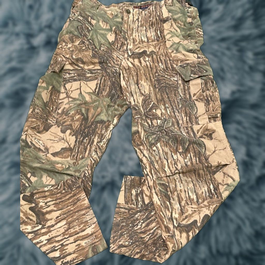Realtree VINTAGE Real Tree Camo VTG Cargo Pants Mens Large 36 Hunter Skater 90s Grunge Hip Hop Hunting Size US 33 - 1 Thumbnail