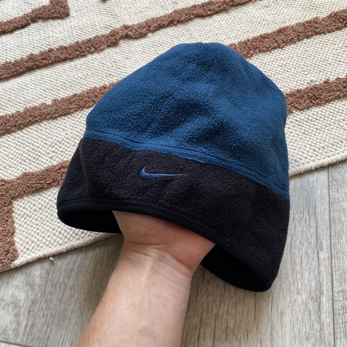 Nike Streetwear Vintage VINTAGE NIKE FIT DRILL FLEECE BEANIE HAT Grailed