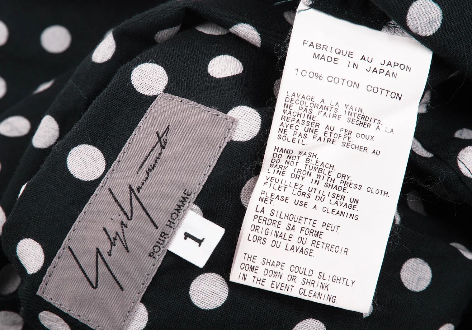 Yohji Yamamoto Yohji Yamamoto Cotton Dot Print Short Sleeve Shirt Size US S / EU 44-46 / 1 - 17 Thumbnail