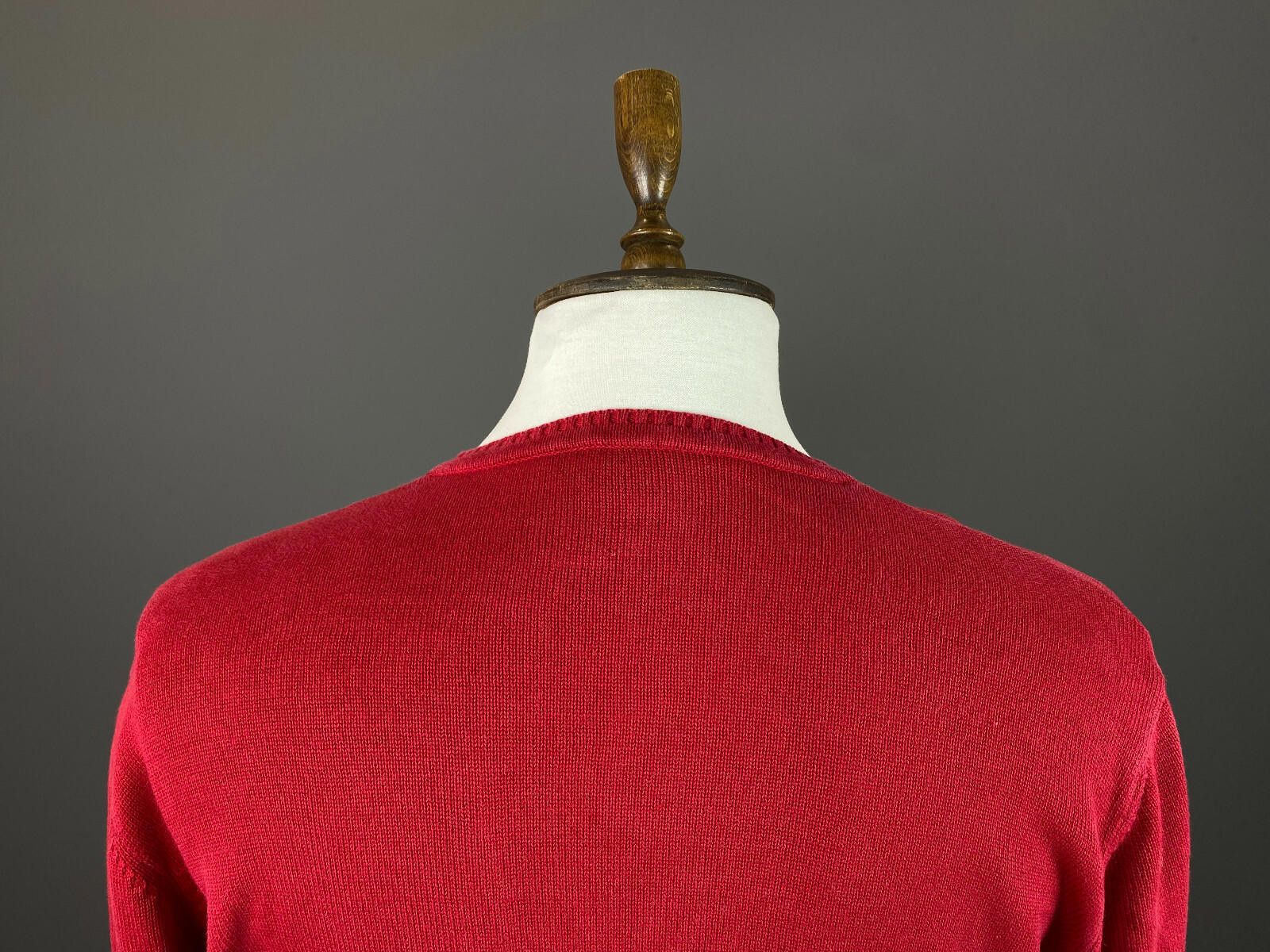 Hugo Boss Men Hugo Boss Red Cotton Long Sleeve Knit Sweater Size 52 Size US M / EU 48-50 / 2 - 7 Thumbnail