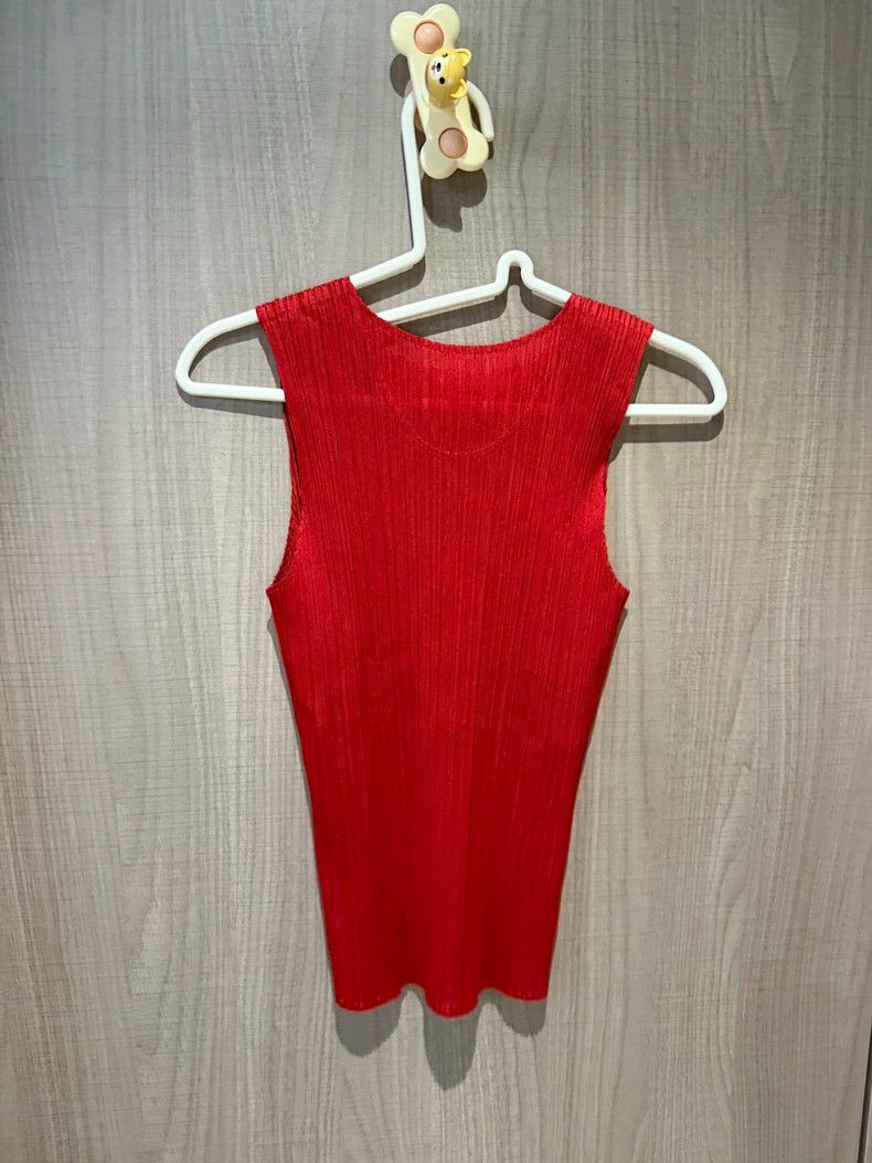 Issey Miyake Issey Miyake Red pleated vest Size L / US 10 / IT 46 - 4 Thumbnail