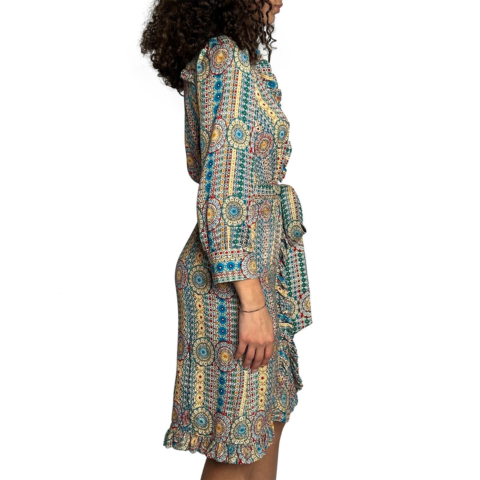Marc by Marc Jacobs Multicolour Frill Dress with Belt Size XS / US 0-2 / IT 36-38 - 3 Thumbnail