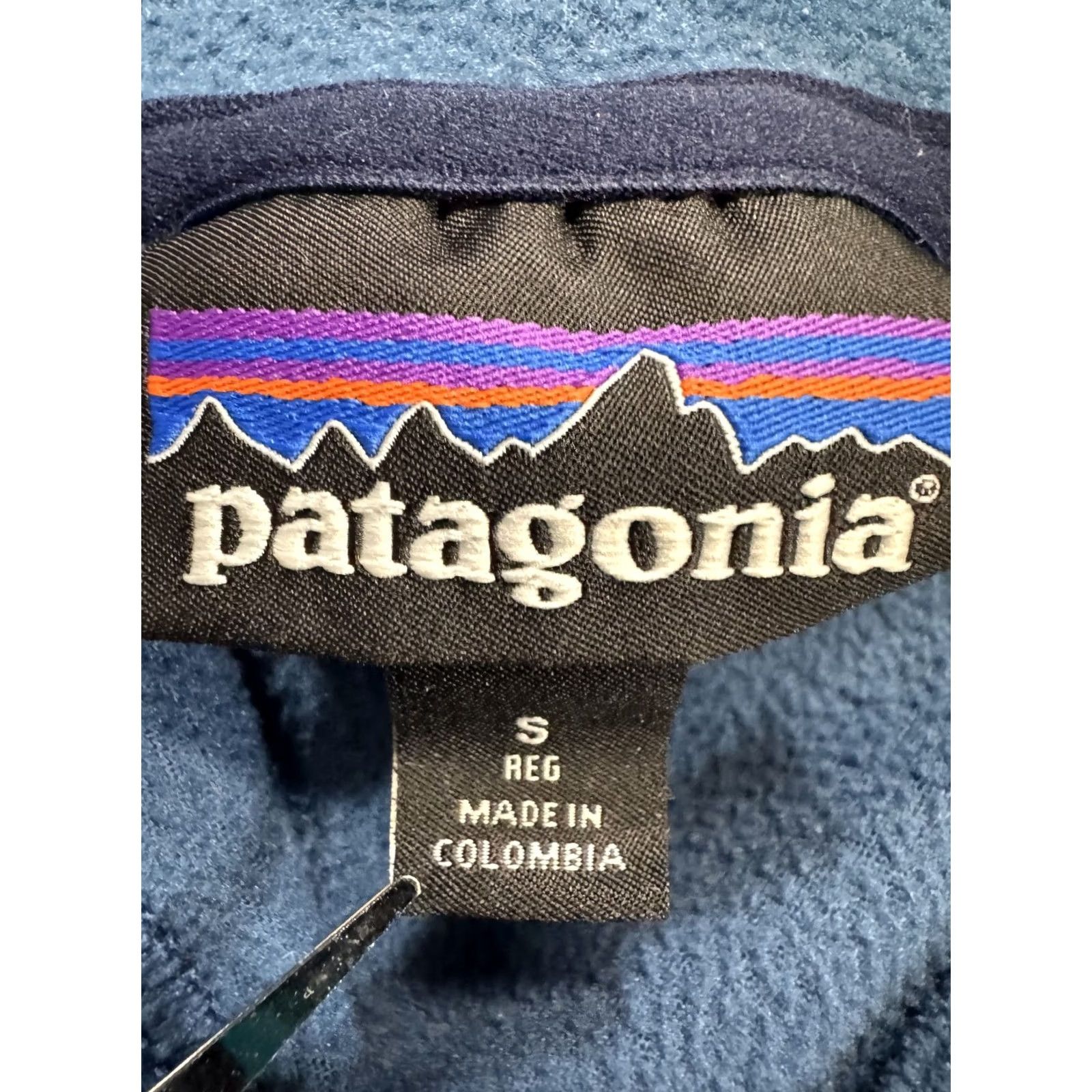 Patagonia VINTAGE? No. Patagonia Men's Micro D Hoody Blue Black Fleece Hooded Pullover Hoodie S Size US S / EU 44-46 / 1 - 3 Thumbnail