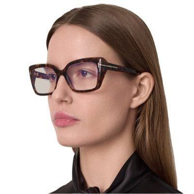 Tom Ford NEW TOM FORD EYEGLASSES TF5951 052 HAVANA WOMEN FT5951 052 Size ONE SIZE - 2 Thumbnail