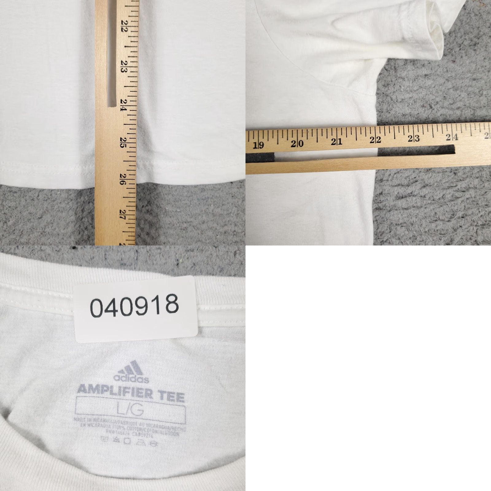 Adidas Adidas T-Shirt Men's Large White Logo Graphic Casual Short Sleeve Size US L / EU 52-54 / 3 - 8 Thumbnail