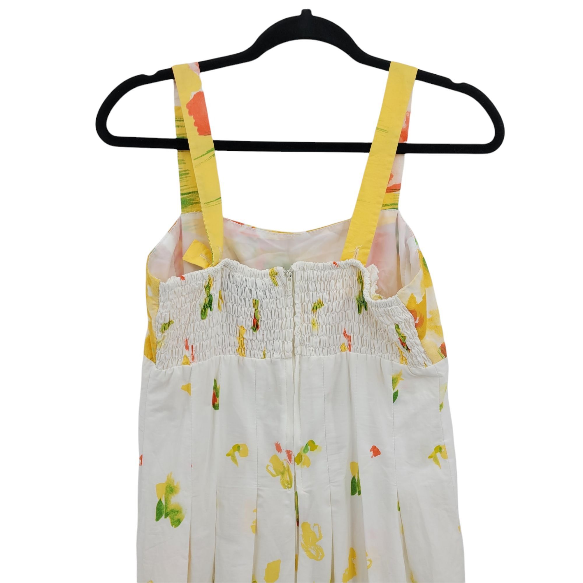 Vintage Vtg Apron Dress Sz 8 Cotton Cottagecore Peasant White Spring Size M / US 6-8 / IT 42-44 - 7 Thumbnail