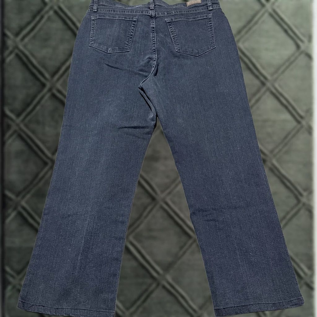 Lee Lee Jeans Women Blue Denim Stretch Pockets Straight Classic Fit 18 Long Size 40" / US 18 - 1 Thumbnail