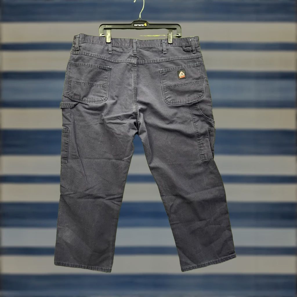 Vintage Bulwark Mens FR Pants 40 x 28 Navy Blue Cargo Flame-Resistant Workwear Pants Size US 40 / EU 56 - 1 Thumbnail