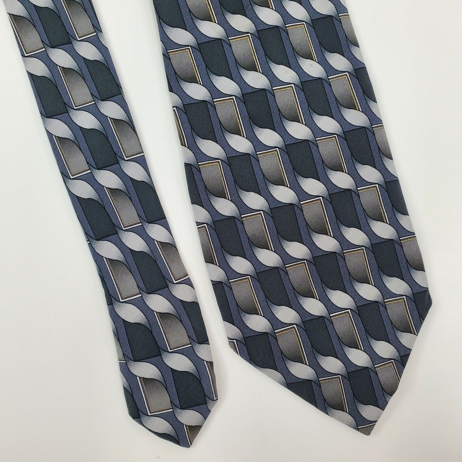 Croft & Barrow Croft Barrow Geometric Silver Silk Tie Classic Size ONE SIZE - 1 Thumbnail