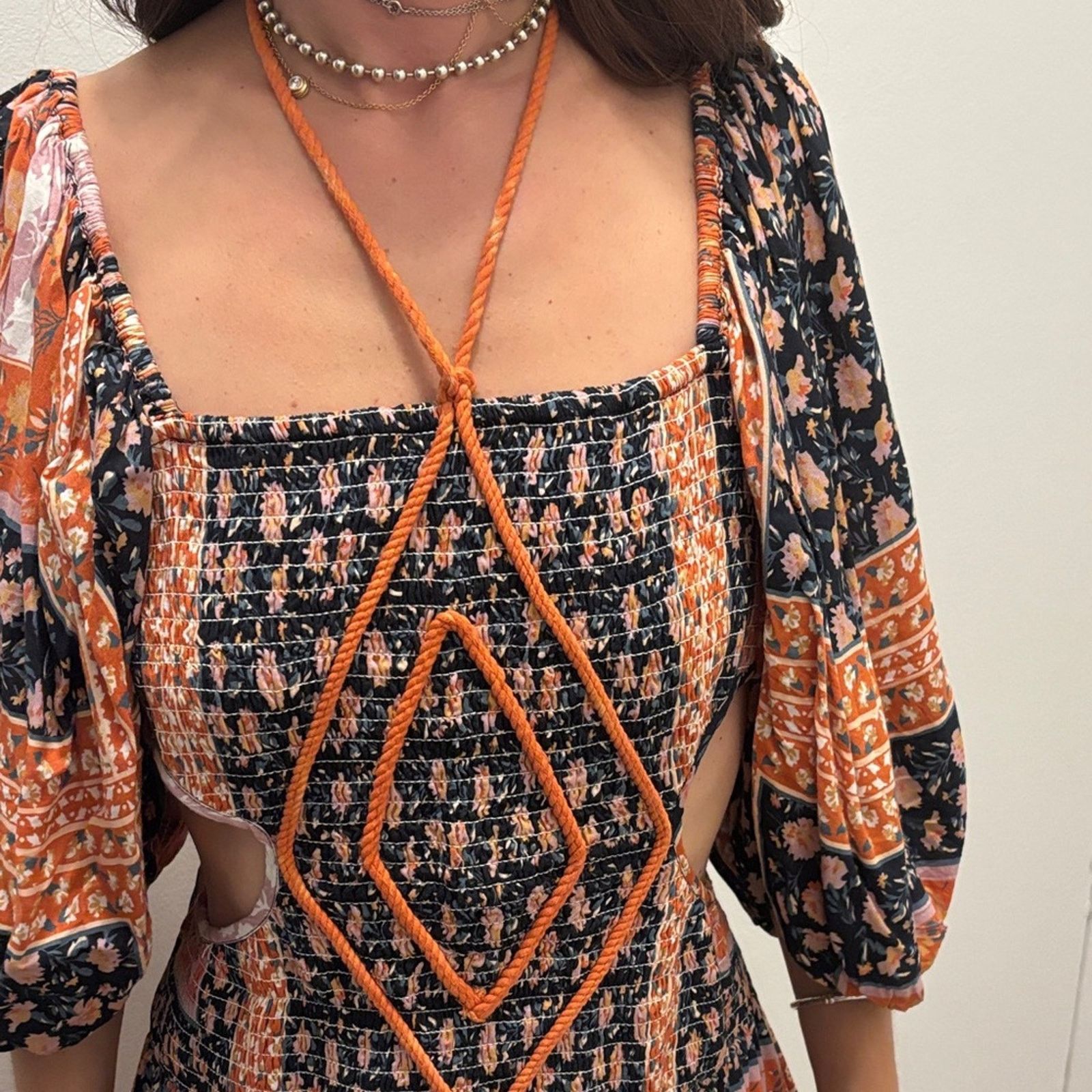 Other NWT Jen's Pirate Booty Black Orange Long Sleeve Dress L/XL Size L / US 10 / IT 46 - 3 Thumbnail