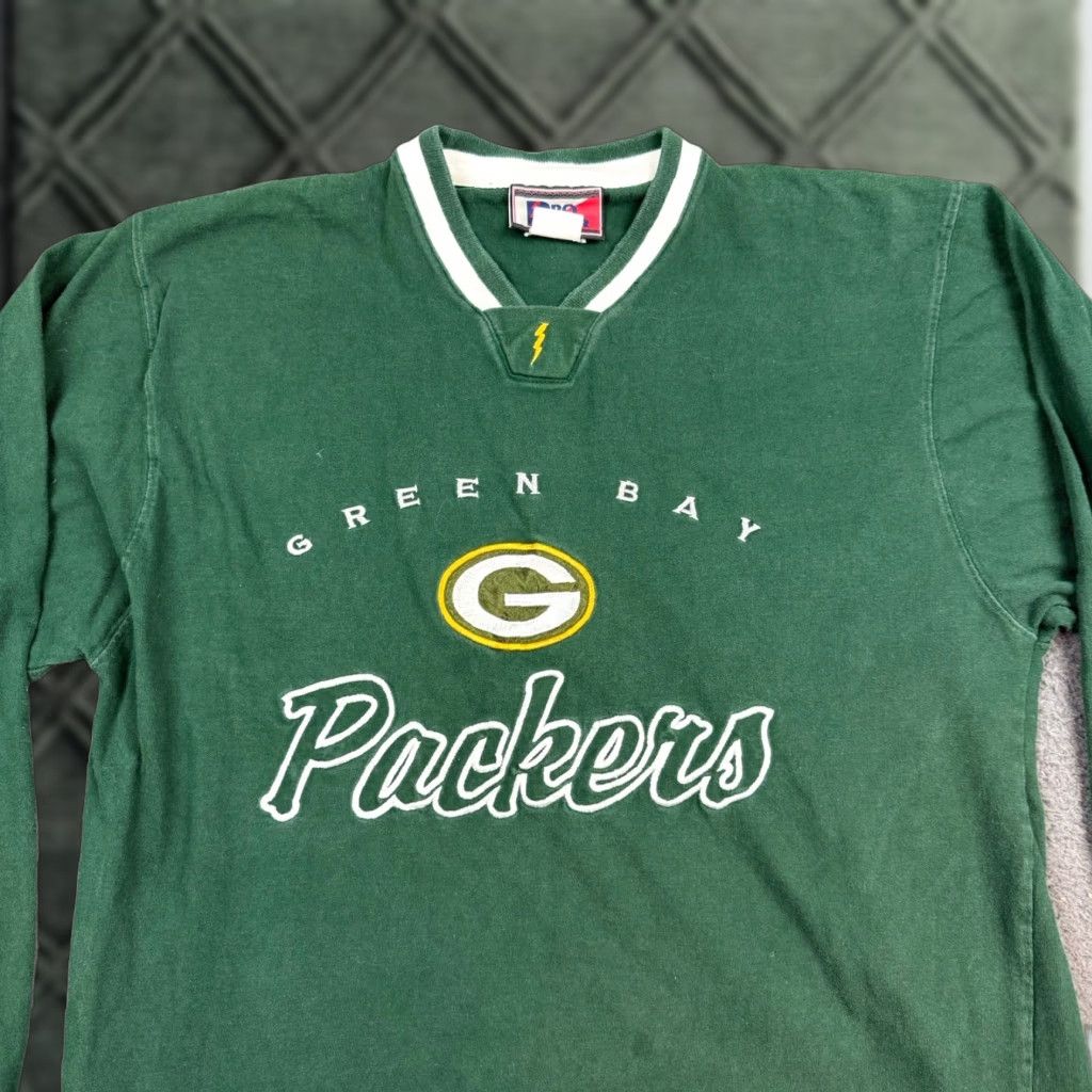 Pro Player VINTAGE Green Bay Packers Shirt Mens Large Green Long Sleeve Pro Player Rugby Size US L / EU 52-54 / 3 - 1 Thumbnail