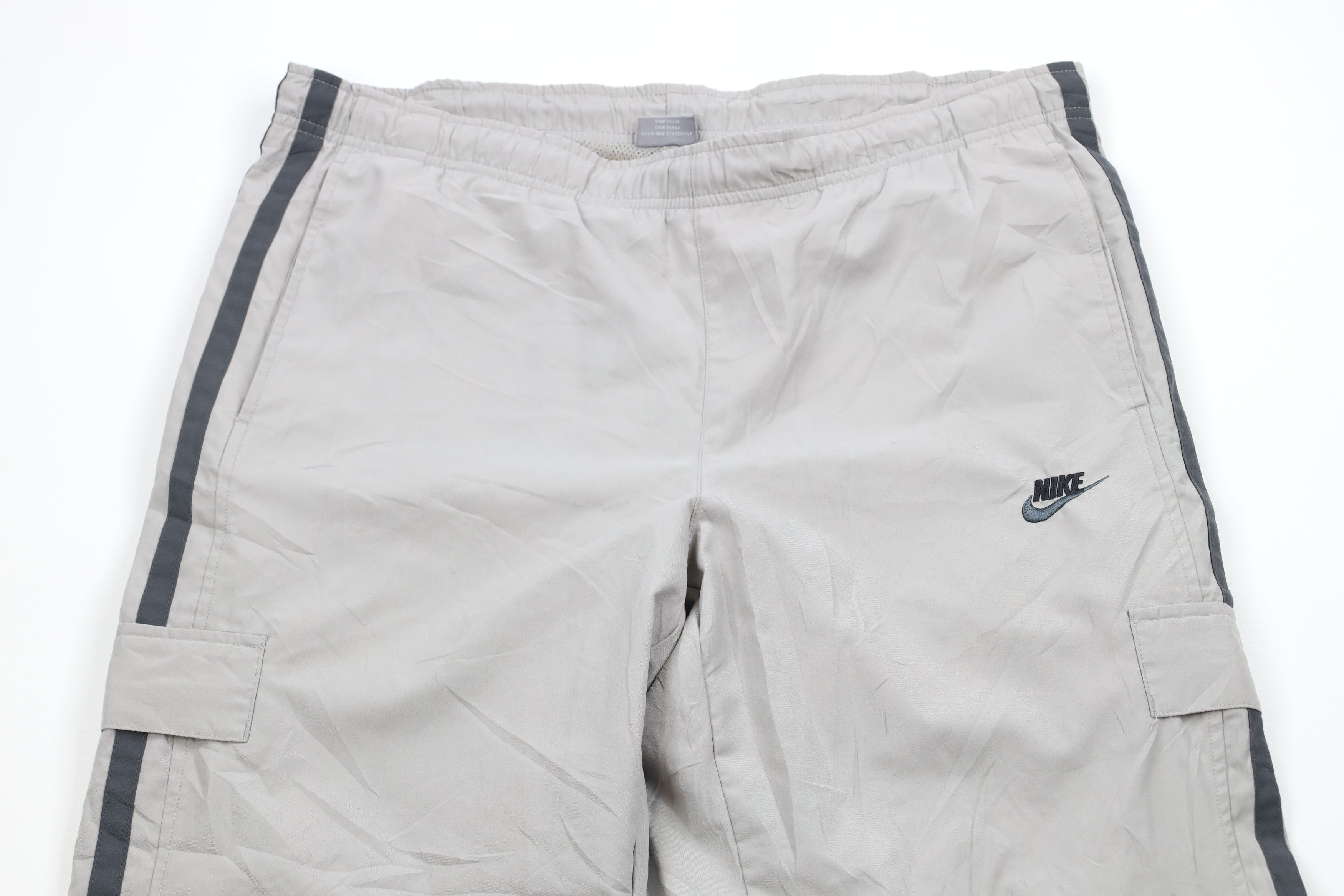 Nike × Vintage Vintage Nike Scott Mini Swoosh Striped Wide Leg Cargo Pants Size US 40 / EU 56 - 2 Thumbnail