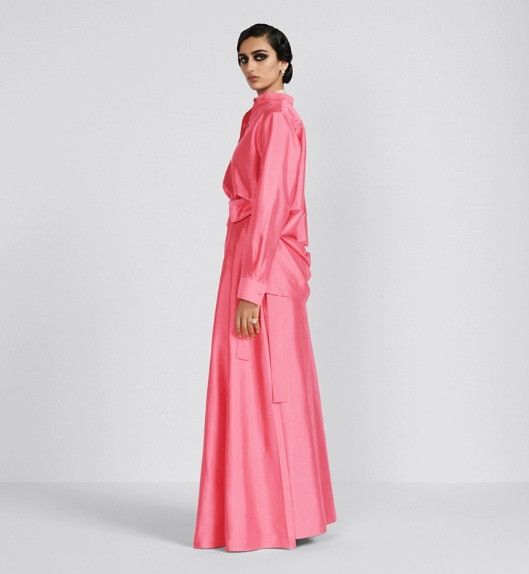 Dior o1w1db10225 Long Wrap Skirt in Pink Size 28" / US 6 / IT 42 - 5 Thumbnail