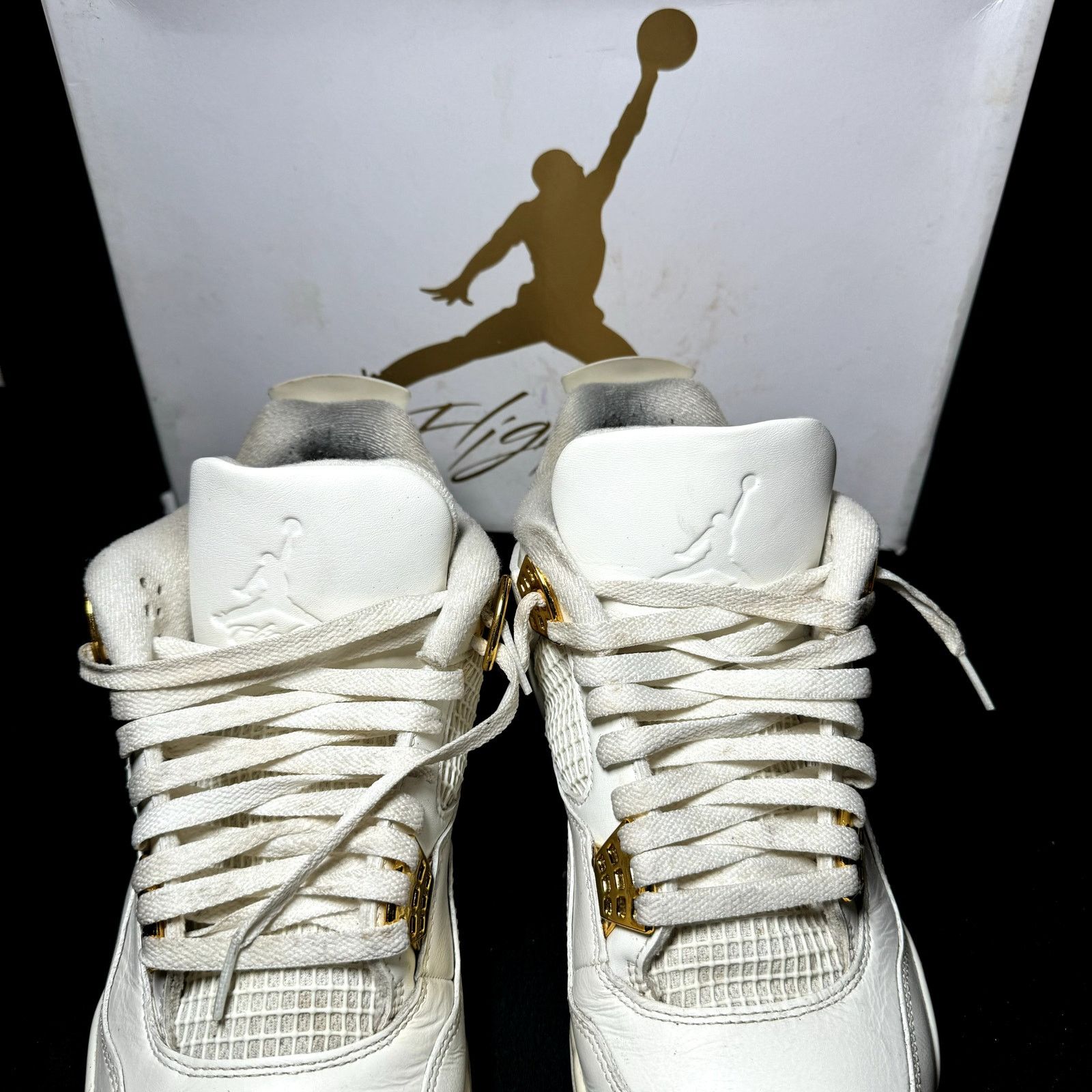 Jordan Brand × Nike Size 12 Nike Air Jordan 4 Retro Metallic Gold Women's Shoes Size US 12 / IT 42 - 5 Thumbnail