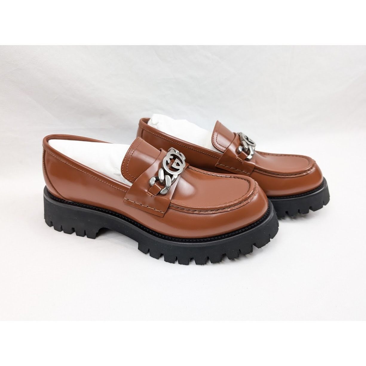 Gucci o1rshd1 Cordovan Lux Loafers in Rust Size US 12 / EU 45 - 15 Thumbnail