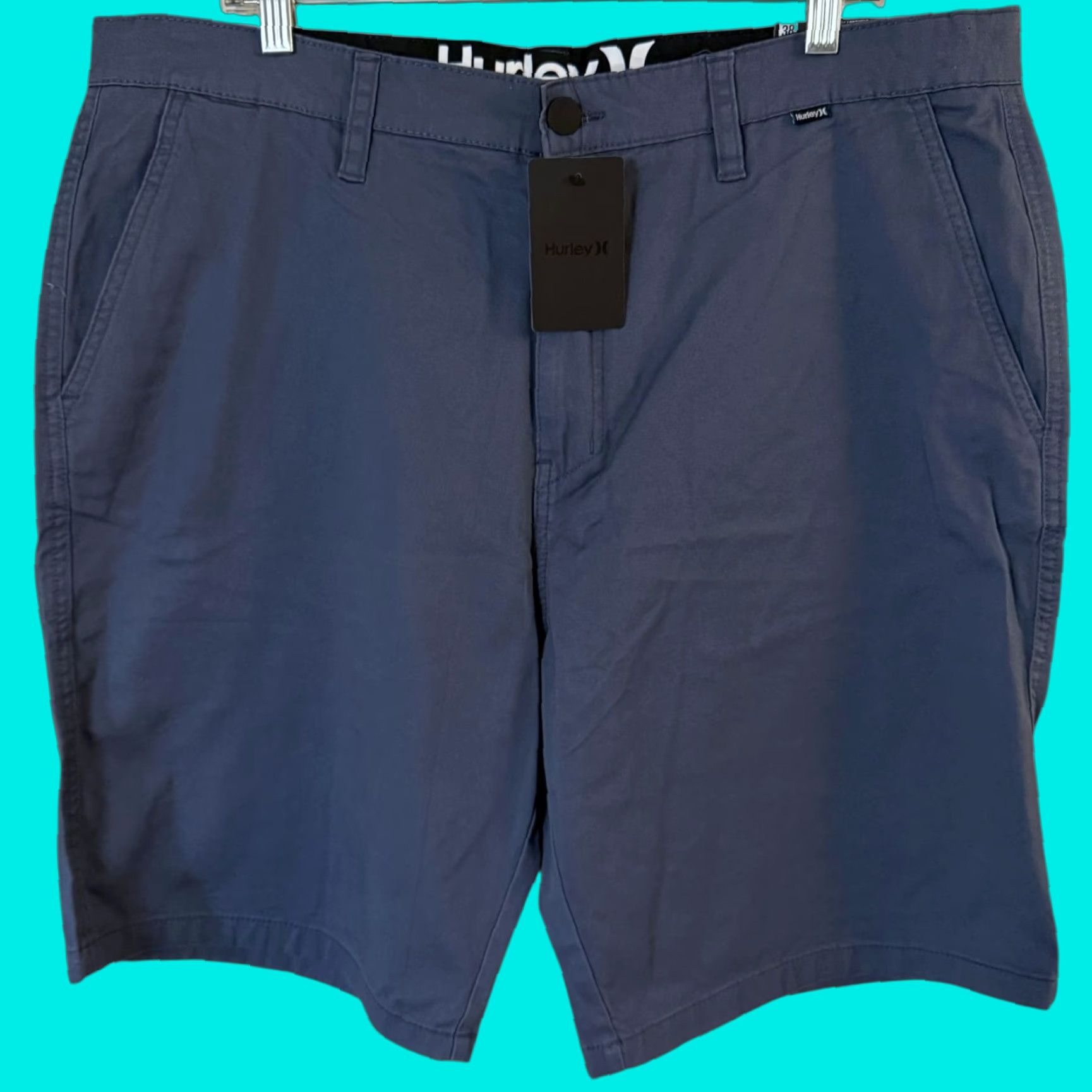 Hurley Hurley Hybrid Walk Short Blue Men's 38 Chino Beach Golf Stretch 97% Cotton 3% Elastane NEWPlus Pockets Casual Summer Size US 38 / EU 54 - 1 Thumbnail