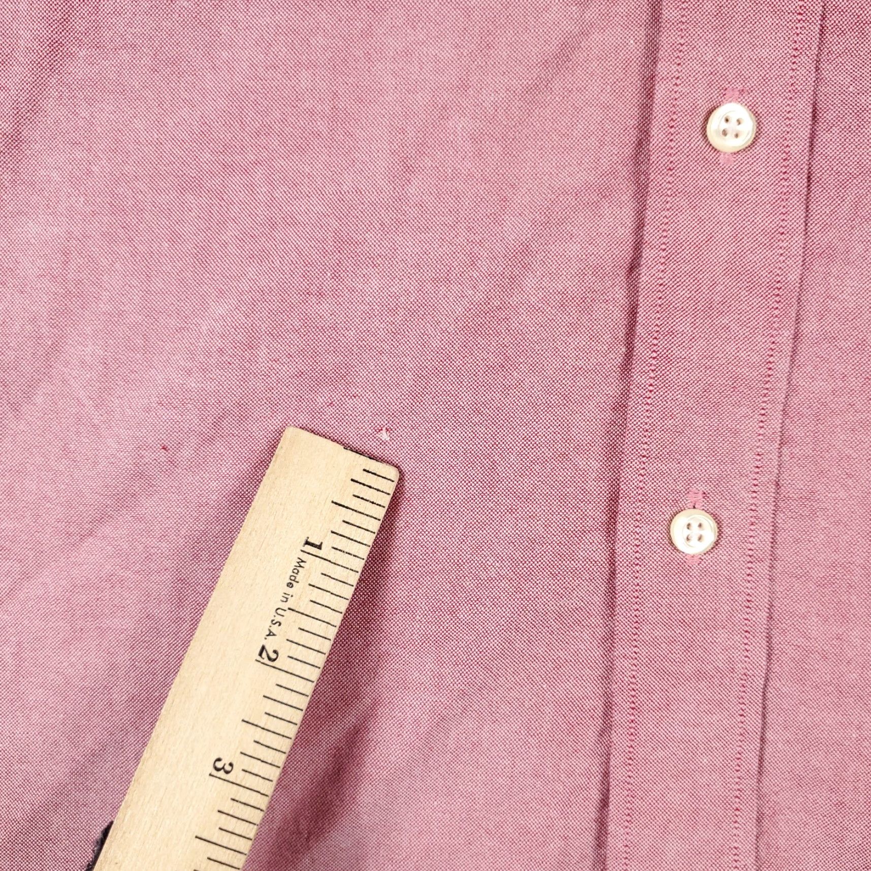 Tommy Hilfiger Tommy Hilfiger Dress Shirt Mens 17 Red Button-Down Long Sleeve 100% Cotton Regular Fit Mens Size 46R - 3 Thumbnail