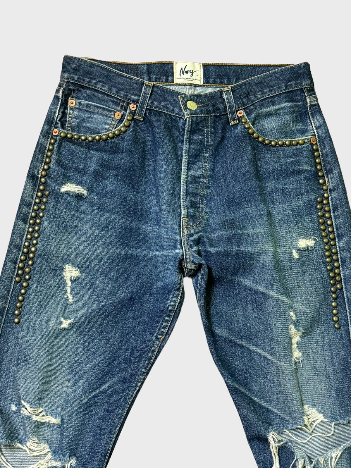 If Six Was Nine × Japanese Brand × Le Grande Bleu (L.G.B.) NMG JEANS CUSTOM Levi's Denim Distressed Style Size US 28 / EU 44 - 3 Thumbnail