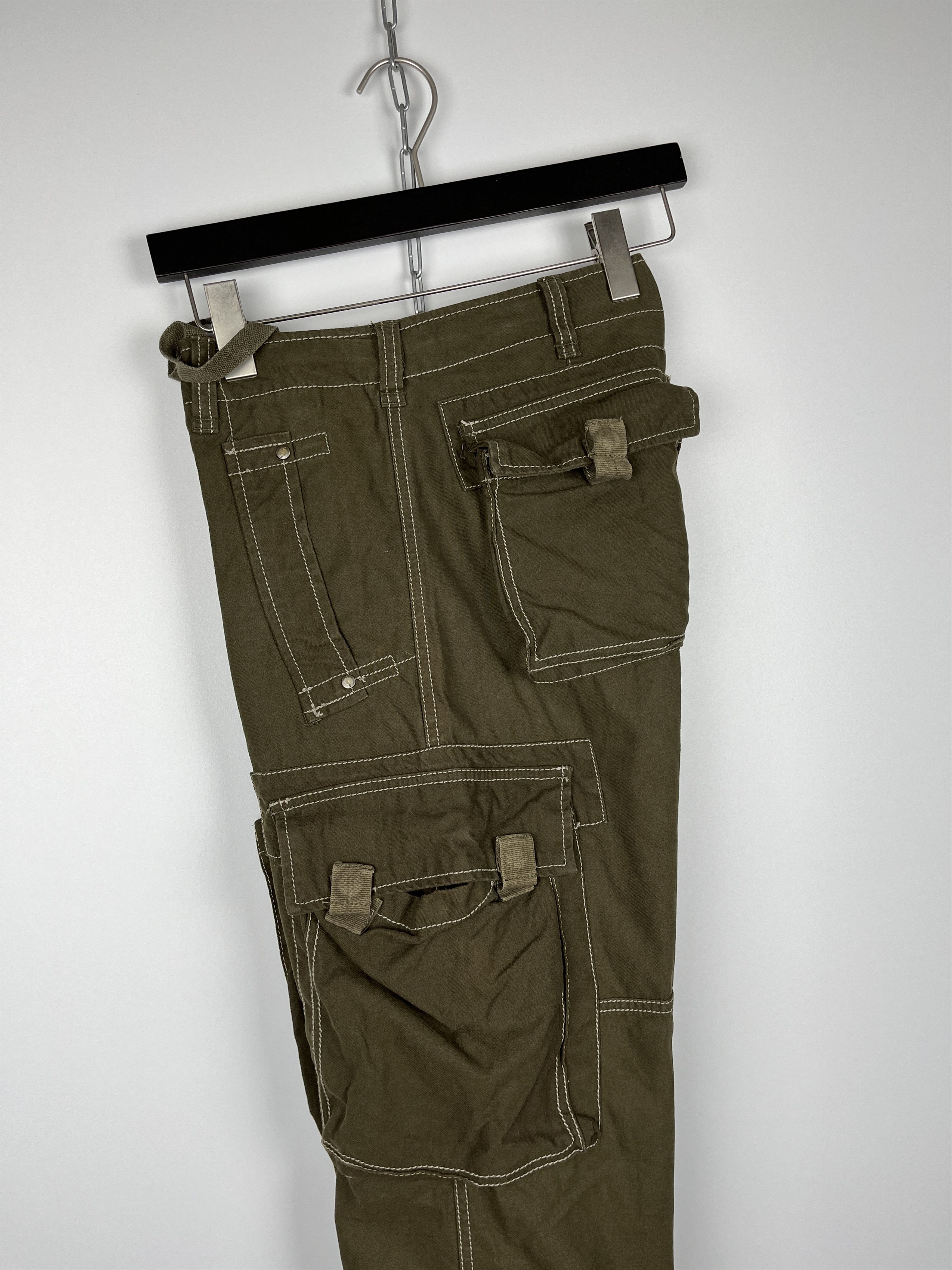Vintage Vintage Avant Garde Cargo Bondage Multi-Pocket Pants Size US 33 - 9 Thumbnail