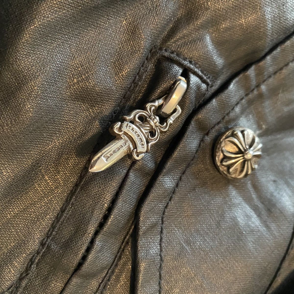 Chrome Hearts Chrome Hearts JJ Dean Waxed Denim Motorcycle Rider Jacket Size US XS / EU 42 / 0 - 8 Thumbnail