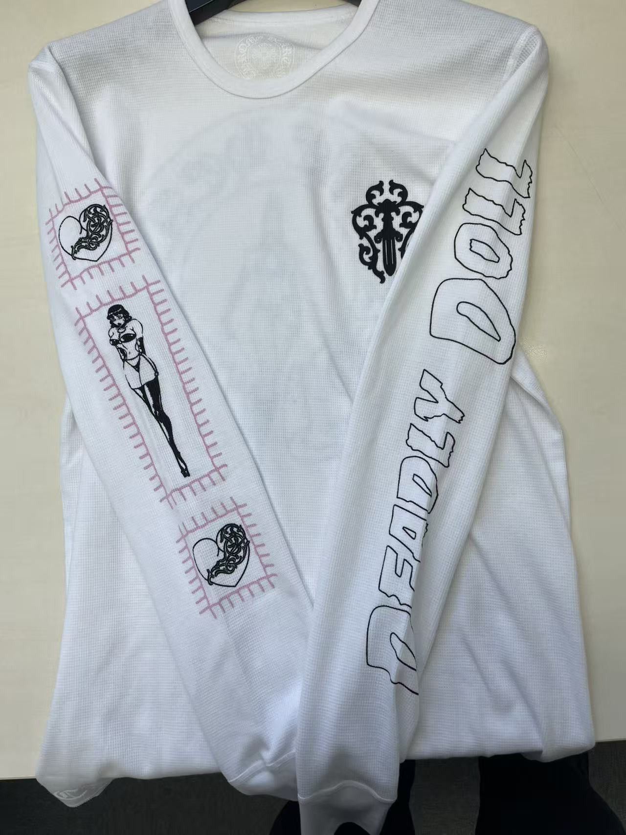 Chrome Hearts Chrome Hearts Deadly Doll Waffle Thermal Long Sleeve Tee Size XXL / US 16-18 / IT 52-54 - 7 Thumbnail
