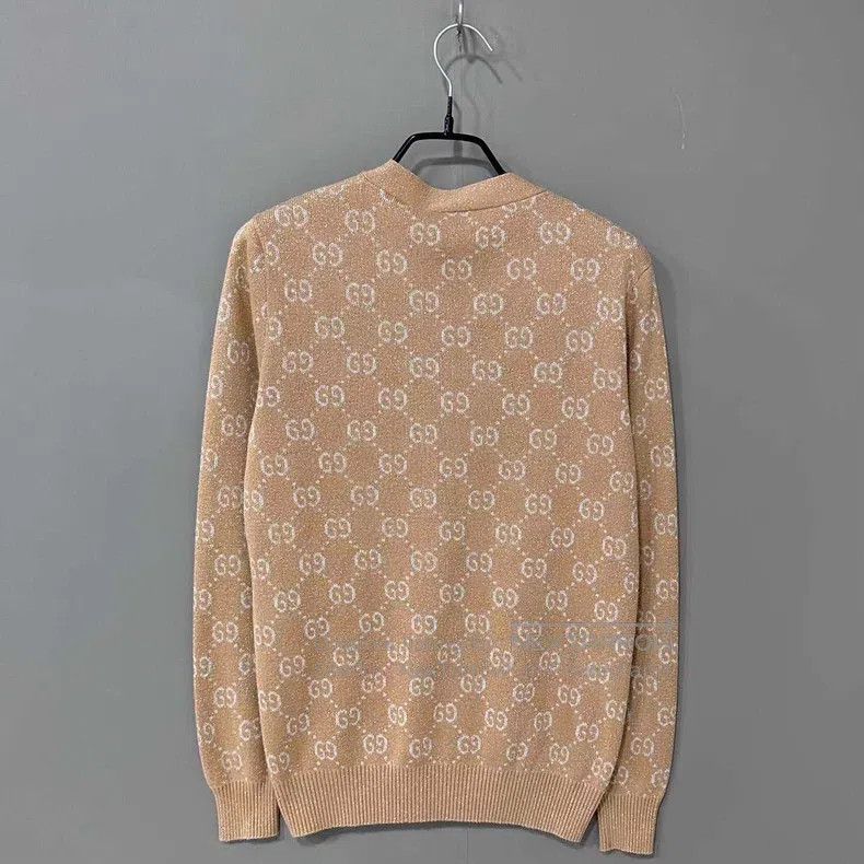 Gucci Gucci Gold and silver thread GG jacquard knitted cardigan Size S / US 4 / IT 40 - 3 Thumbnail