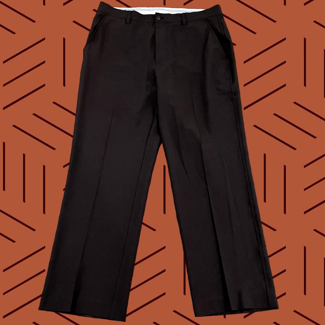 Footjoy FootJoy Pants Mens 36 x 30 Straight Leg Black Chino Casual Pleated Sports Outdoor Regular Size US 36 / EU 52 - 1 Thumbnail