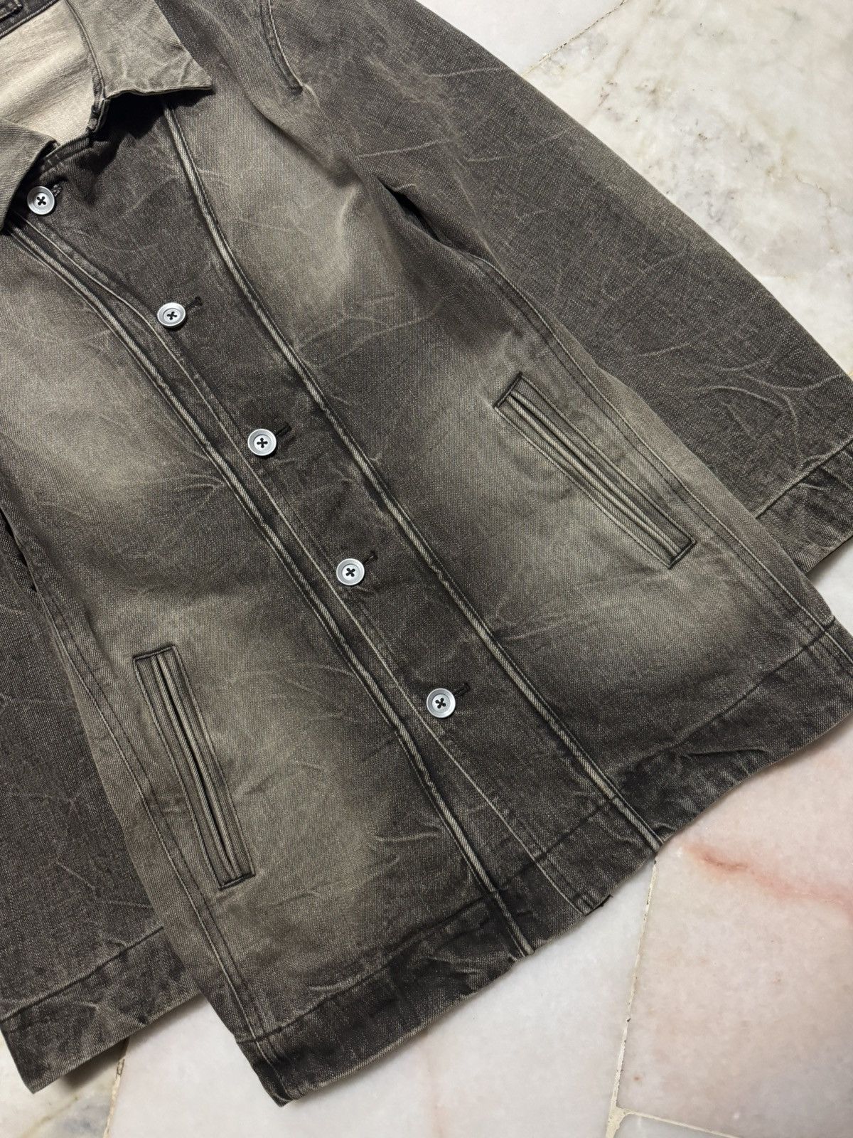 JUN MEN 💥INSANE💥VINTAGE 90s JUNMEN MUDWASH CLAWMARK DENIM JACKET Size US S / EU 44-46 / 1 - 6 Thumbnail