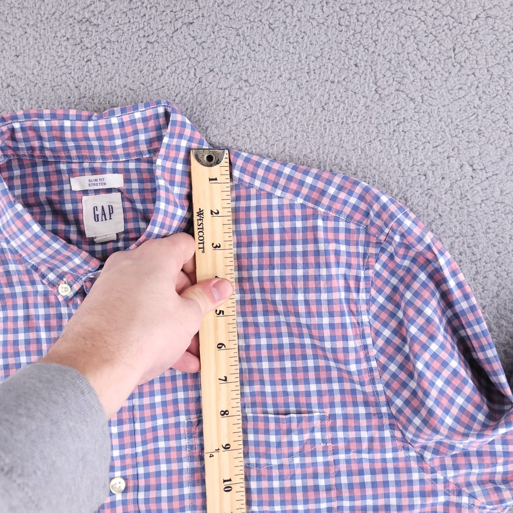 Gap Gap Shirt Button-Up Slim L Purple Cotton Mens Long Sleeve casual Size US L / EU 52-54 / 3 - 6 Thumbnail