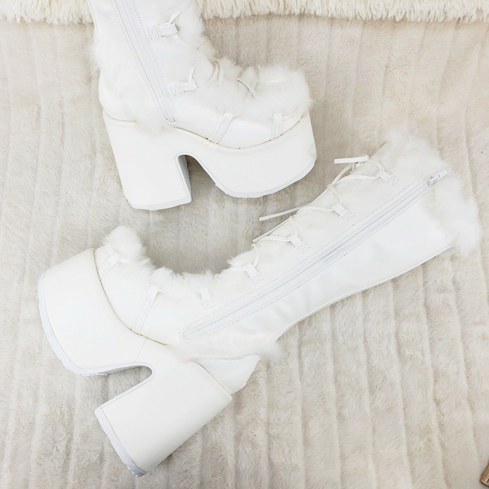 Other DEMONIA Camel 311 Stacked White Mammoth Platform Goth Punk K Size US 10 / IT 40 - 8 Thumbnail