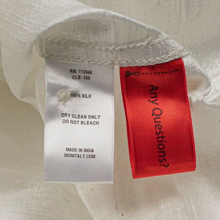 Monitaly - SS 50s Milano relaxed shirt in pearl dupioni silk