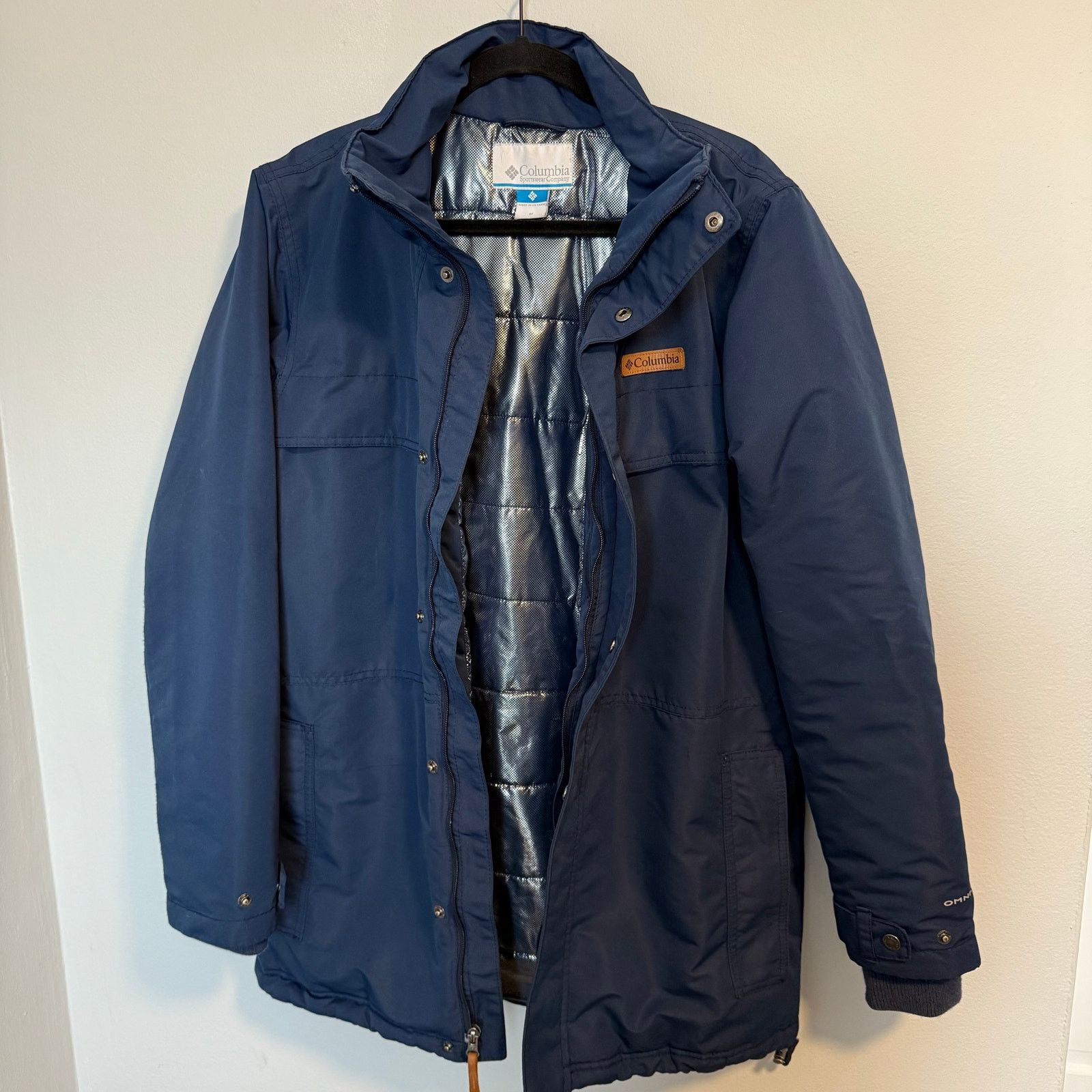Columbia Columbia Omni-Tech Navy Blue Insulated Ski Jacket Mens Sz M Size US M / EU 48-50 / 2 - 3 Thumbnail