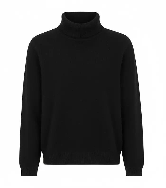 Saint Laurent Paris oc11z0126 709472 Turtleneck Sweater in Cashmere in Black Size US XXL / EU 58 / 5 - 2 Thumbnail