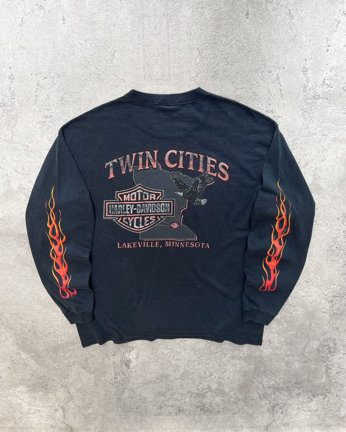Harley Davidson × Vintage 1990’s Vintage Harley Davidson “Feel The Heat” Longsleeve Size US XL / EU 56 / 4 - 6 Thumbnail