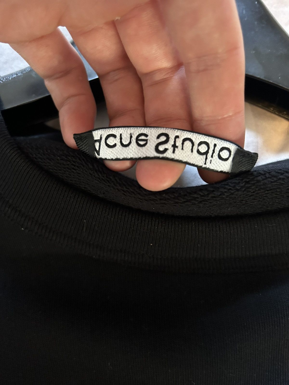 Acne Studio Face Logo Black Sweatshirt