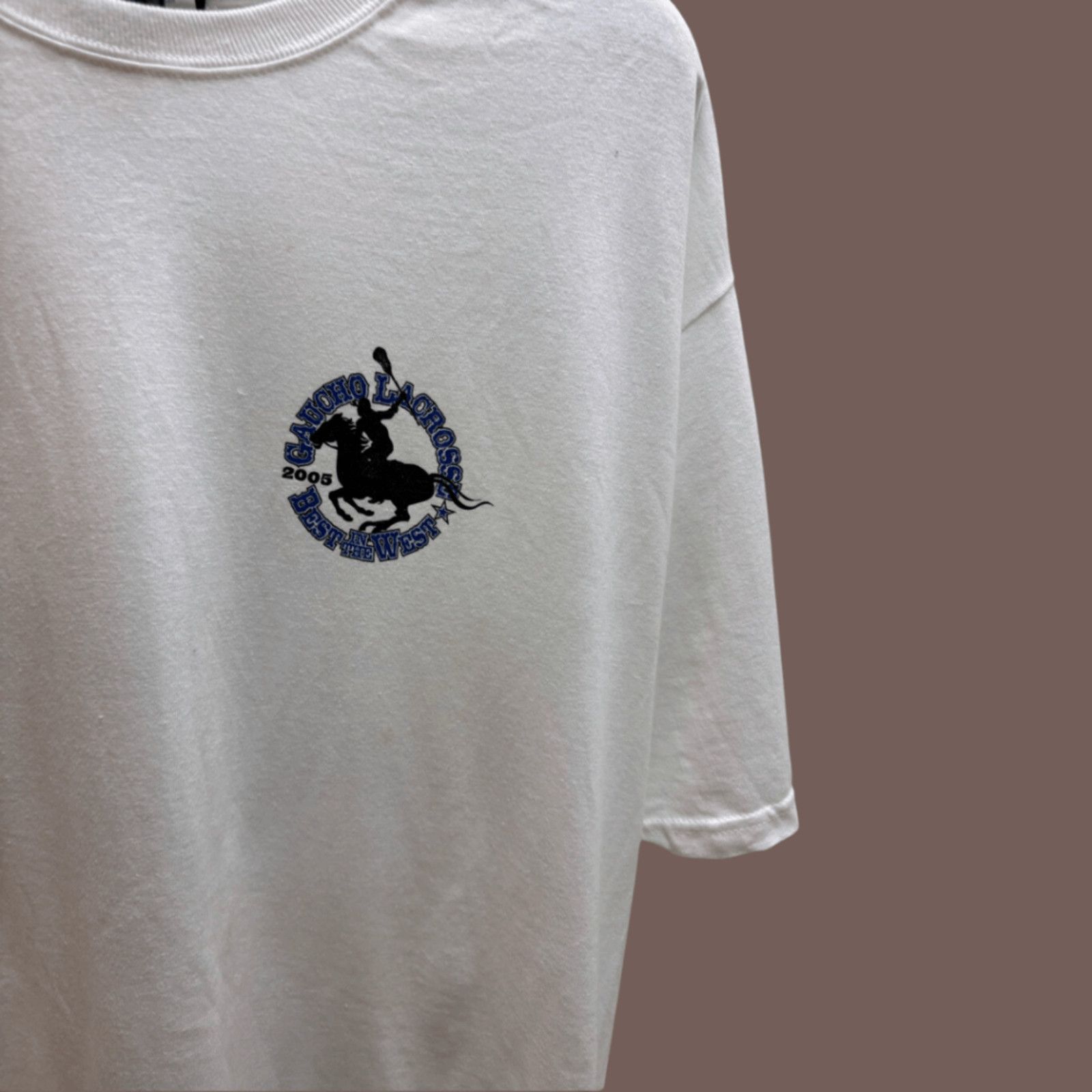 Hanes VTG 2005 Lacrosse Tee | Hanes Gaucho Graphic |Y2K Sportswear Size US L / EU 52-54 / 3 - 3 Thumbnail