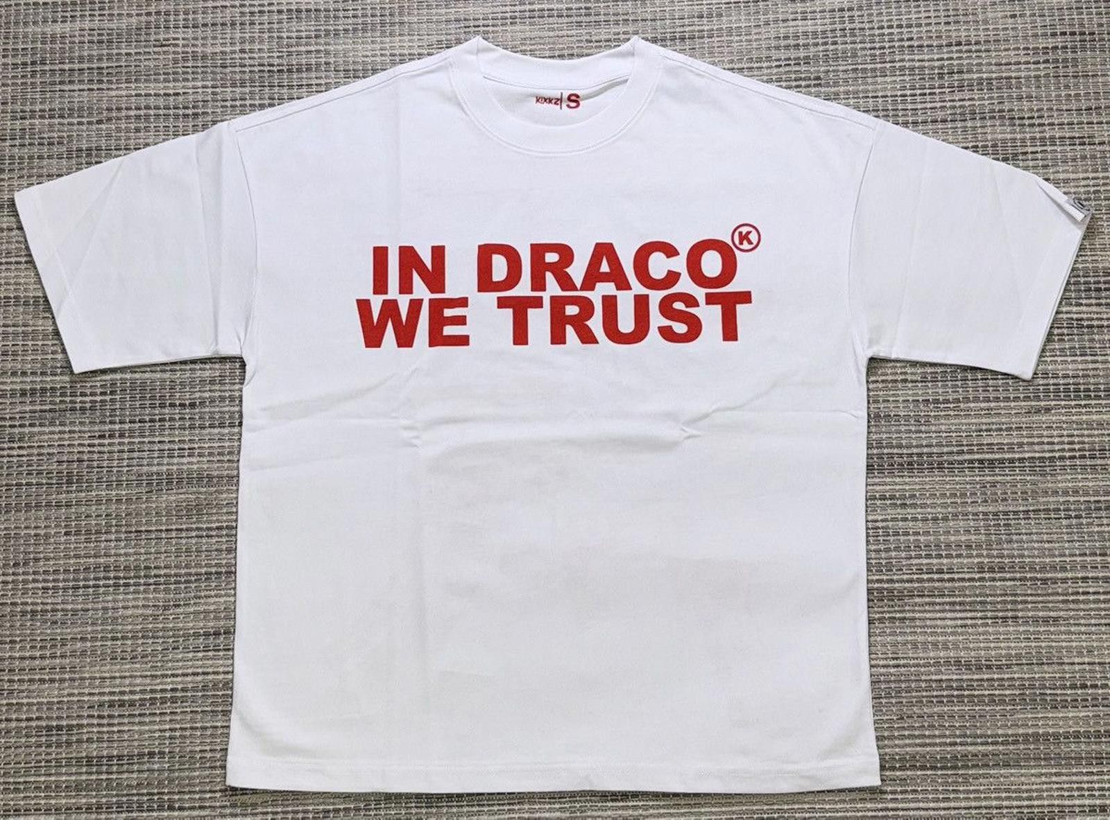 Other Kixkz White/Red In Draco We Trust Tee Size US M / EU 48-50 / 2 - 1 Thumbnail