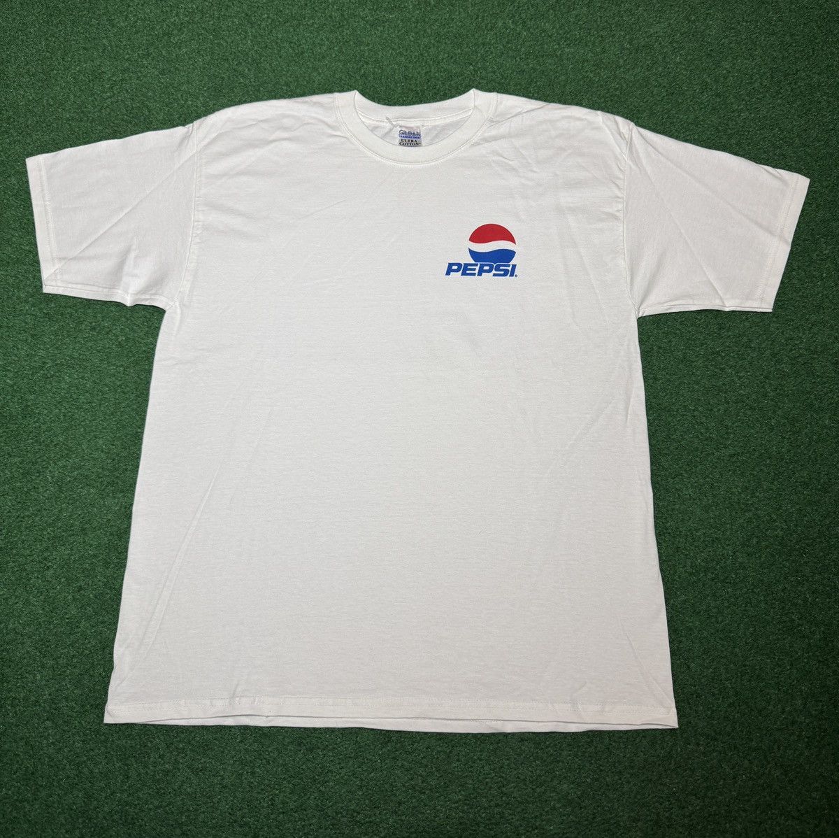 Gildan Vintage Pepsi Logo Soda Pop Promo 90s Y2K XL Cotton T Shirt Size US XL / EU 56 / 4 - 1 Thumbnail