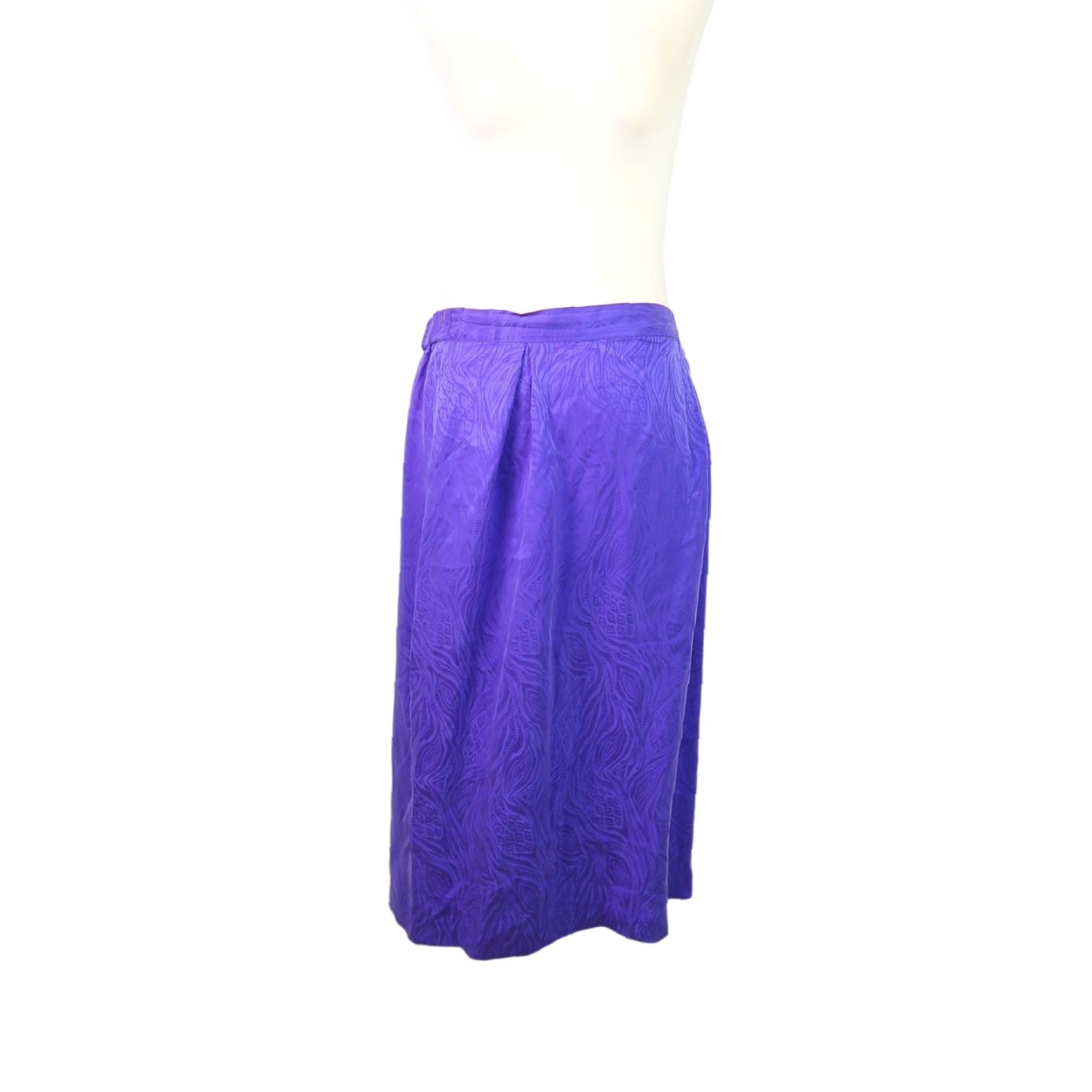 Vintage VINTAGE Argenti royal purple silk top and skirt suit set 12 1990s Cocktail Silk Women’s Dress Suit Size XL / US 12-14 / IT 48-50 - 5 Thumbnail