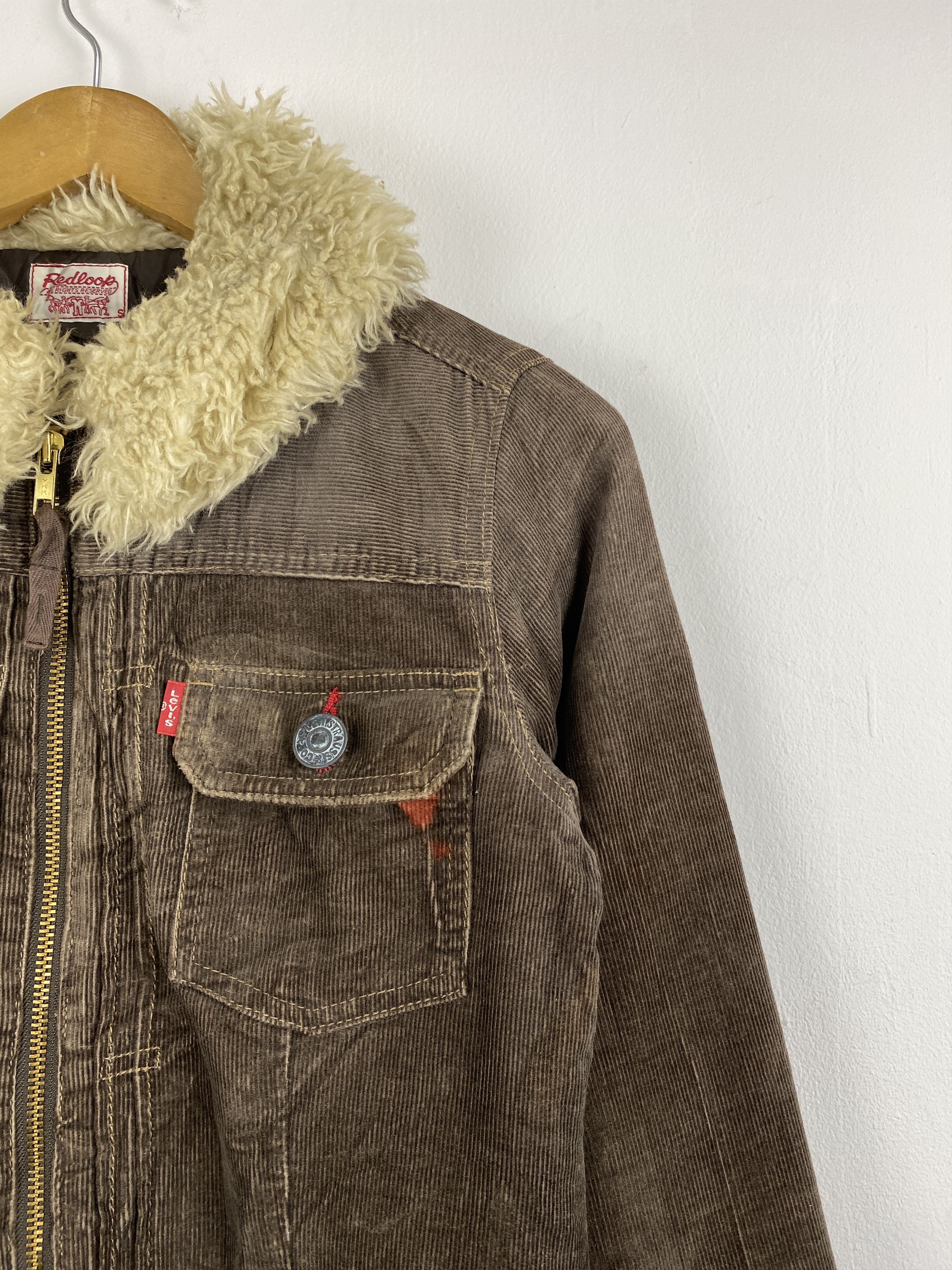 Levi's Levis Redloop Trucker Hunting Jacket Corduroy Sherpa J2019 Size US XS / EU 42 / 0 - 6 Thumbnail