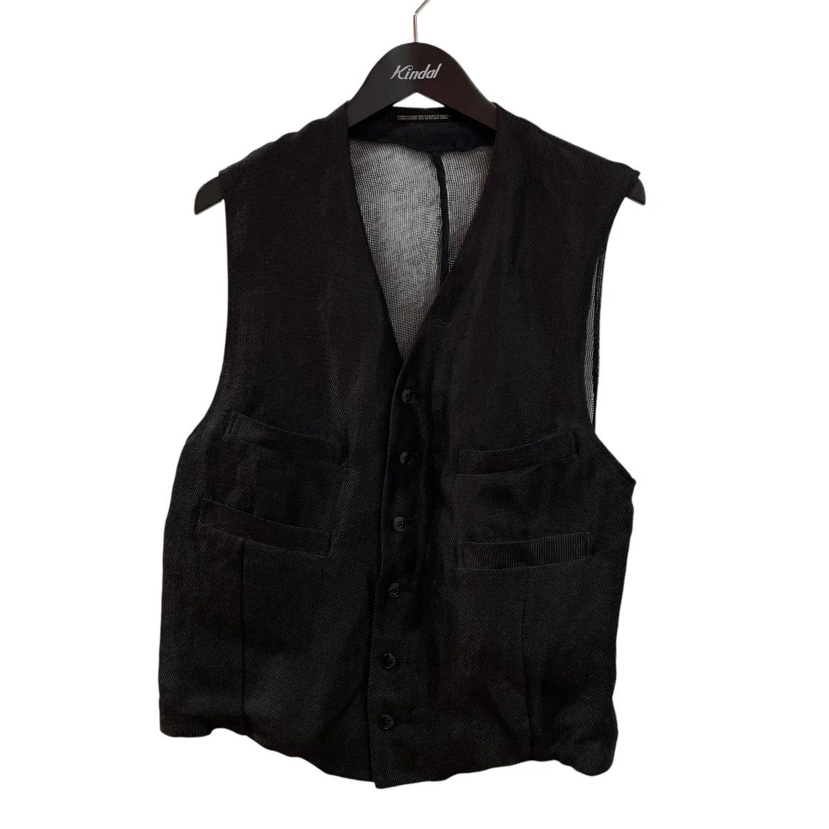 Yohji Yamamoto Yohji Yamamoto pour homme Linen x silk mesh vest Size US M / EU 48-50 / 2 - 1 Thumbnail