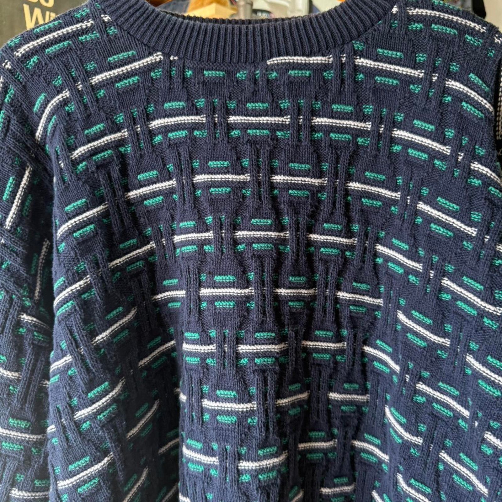 Vintage Vintage 90s Patterned Knit Sweater Size US XL / EU 56 / 4 - 3 Thumbnail