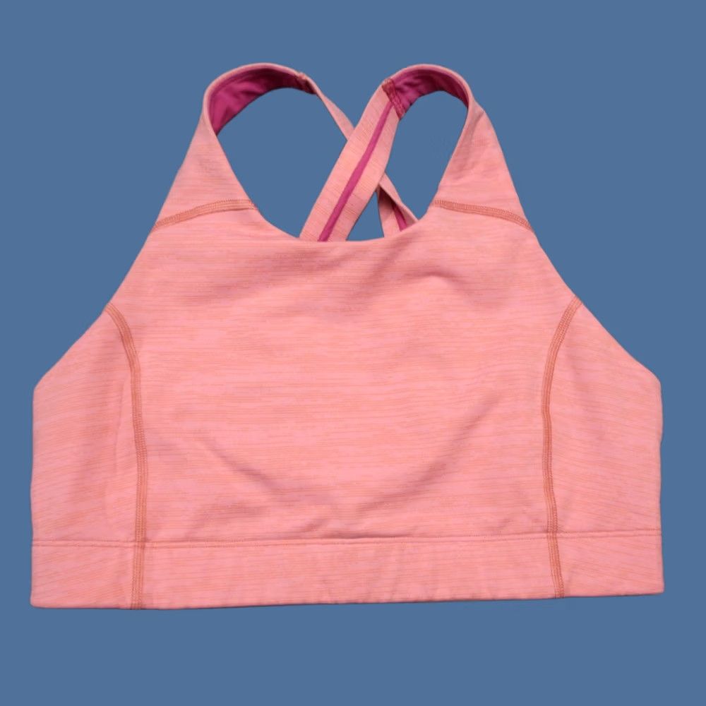 Outdoor Voices Outdoor Voices Sports Bra Womens Medium Coral Pink Athletic Training Cross Back Size ONE SIZE - 1 Thumbnail